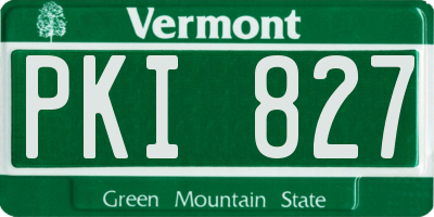 VT license plate PKI827