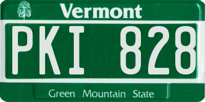 VT license plate PKI828