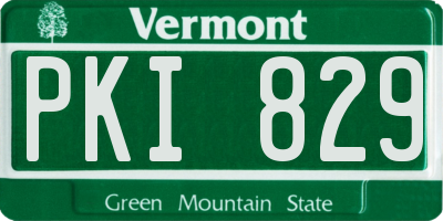VT license plate PKI829