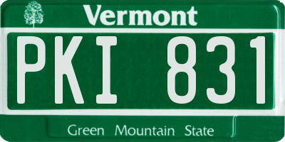 VT license plate PKI831