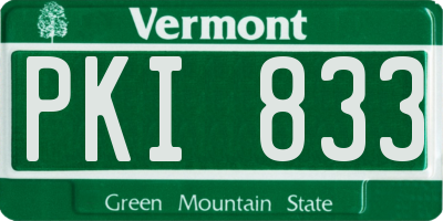 VT license plate PKI833