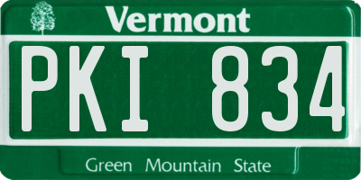 VT license plate PKI834