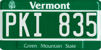 VT license plate PKI835