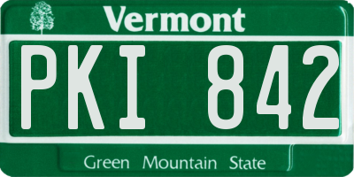 VT license plate PKI842