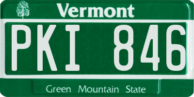 VT license plate PKI846