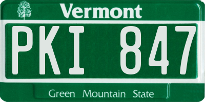 VT license plate PKI847