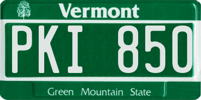 VT license plate PKI850