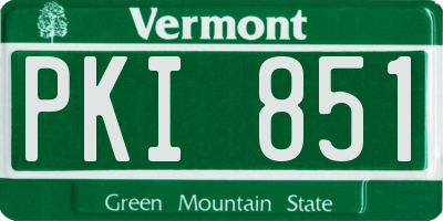 VT license plate PKI851