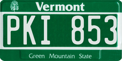 VT license plate PKI853