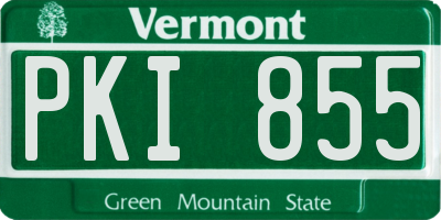 VT license plate PKI855