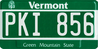 VT license plate PKI856