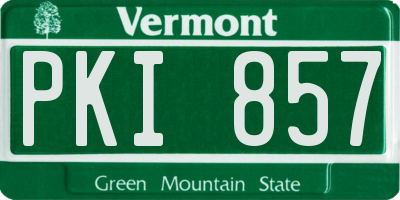 VT license plate PKI857
