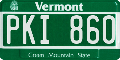 VT license plate PKI860