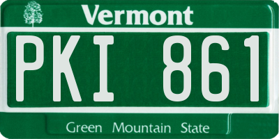 VT license plate PKI861