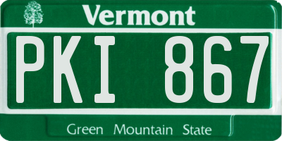 VT license plate PKI867