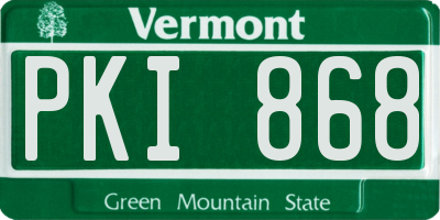 VT license plate PKI868