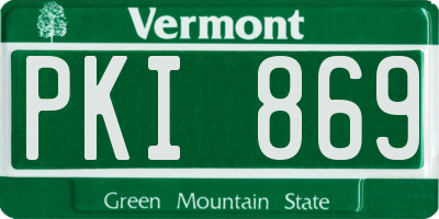 VT license plate PKI869