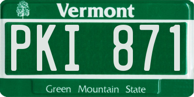 VT license plate PKI871