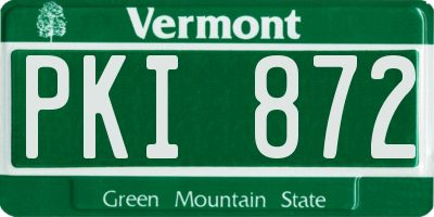 VT license plate PKI872