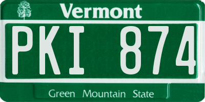 VT license plate PKI874