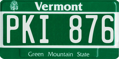 VT license plate PKI876