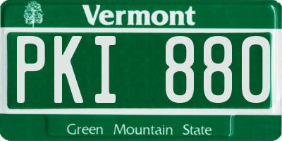 VT license plate PKI880