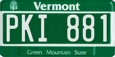 VT license plate PKI881
