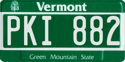 VT license plate PKI882