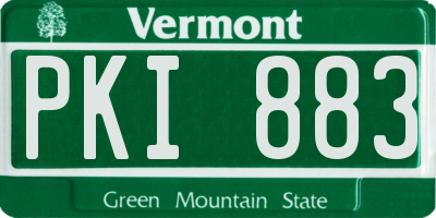 VT license plate PKI883