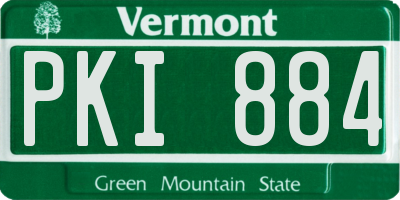 VT license plate PKI884