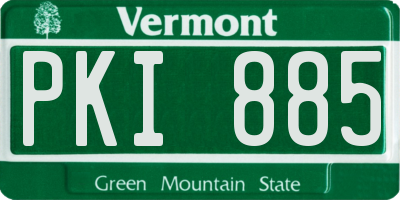 VT license plate PKI885