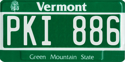 VT license plate PKI886