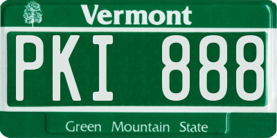 VT license plate PKI888