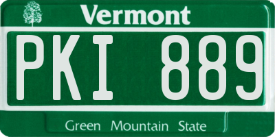 VT license plate PKI889