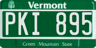 VT license plate PKI895