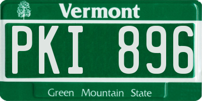 VT license plate PKI896