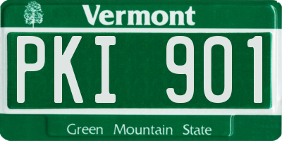 VT license plate PKI901