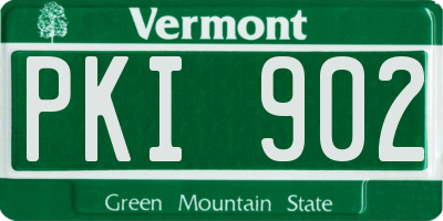 VT license plate PKI902