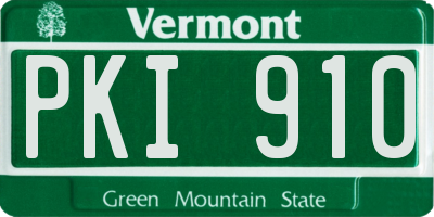 VT license plate PKI910