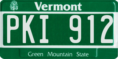 VT license plate PKI912
