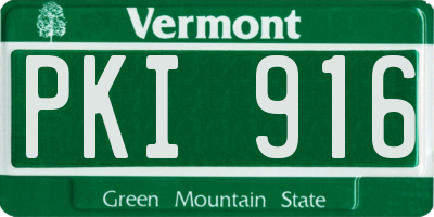 VT license plate PKI916