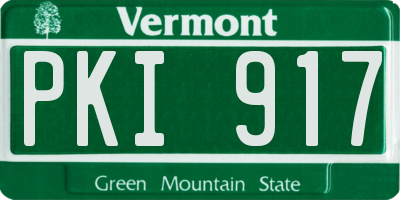 VT license plate PKI917