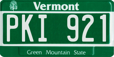 VT license plate PKI921