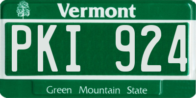 VT license plate PKI924