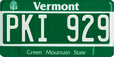 VT license plate PKI929