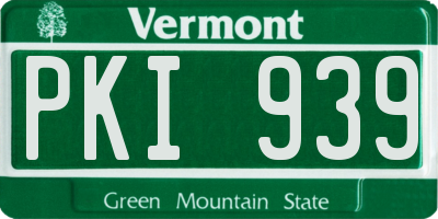 VT license plate PKI939