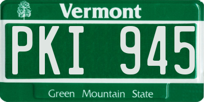 VT license plate PKI945