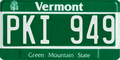VT license plate PKI949