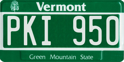 VT license plate PKI950