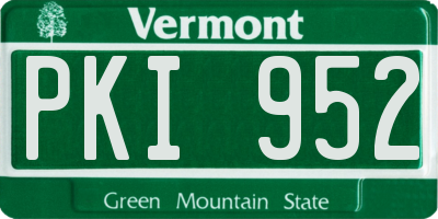 VT license plate PKI952